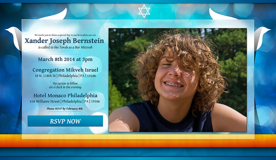 bar mitzvah invitation kaleidoscope mitzvites