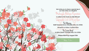 Bat Mitzvah Invitation - Timeless Garden